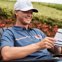 TravisMathew Men's BYOB Short Sleeve Golf Polo Mood Indigo/vintage Indgo -Golf Apparel Shop unnamed file 8737