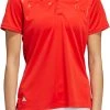 Adidas Women's Rangewear Star Golf Polo Red -Golf Apparel Shop unnamed file 8781