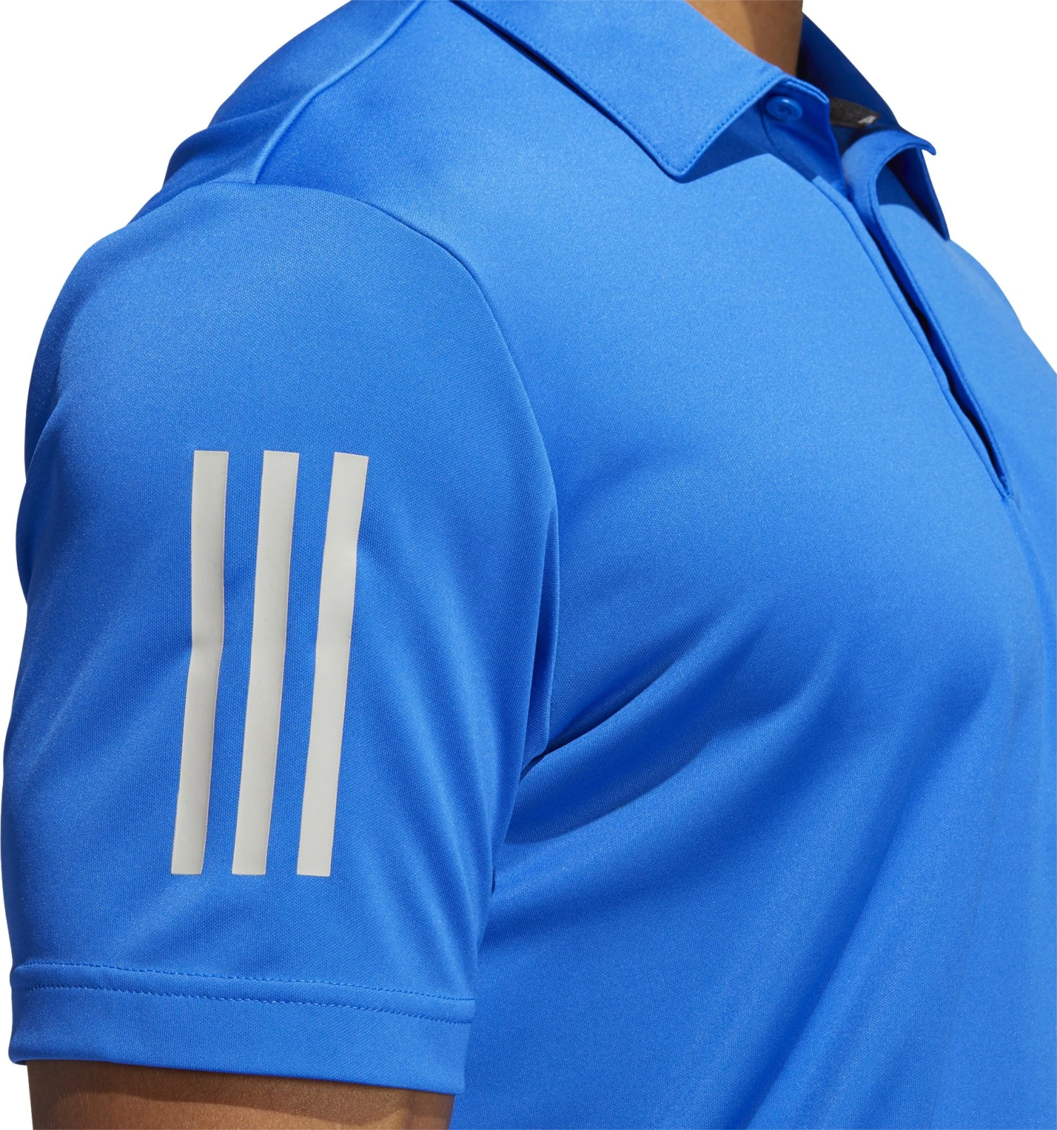 Adidas Men's 3-Stripe Basic Golf Polo Grey Three/black 5 Adidas Men's 3-Stripe Basic Golf Polo Grey Three/black - Image 3