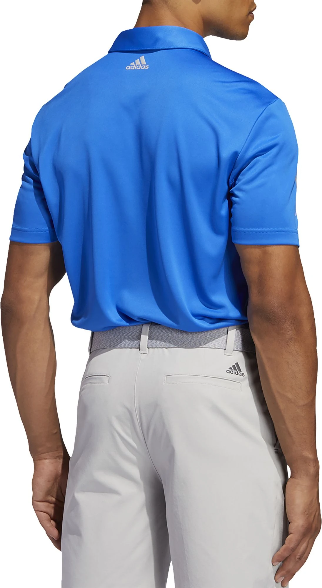 Adidas Men's 3-Stripe Basic Golf Polo Grey Three/black 7 Adidas Men's 3-Stripe Basic Golf Polo Grey Three/black - Image 5