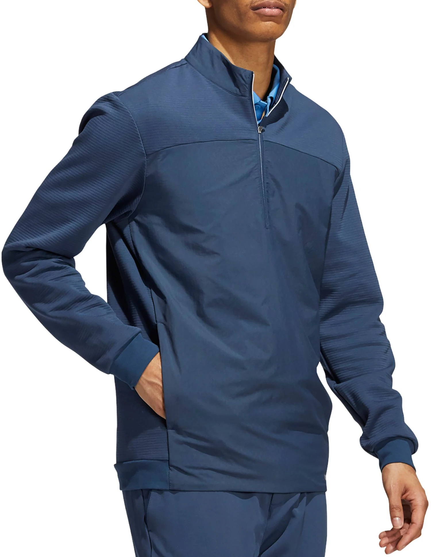 Adidas Men's Hybrid COLD.RDY 1/4 Zip Golf Pullover Crew Navy 5 Adidas Men's Hybrid COLD.RDY 1/4 Zip Golf Pullover Crew Navy - Image 3