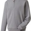 FootJoy Men's Drop Needle Gathered Bottom ½ Zip Golf Pullover Navy