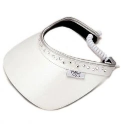Glove It Women's Coil Back Bling Golf Visor White