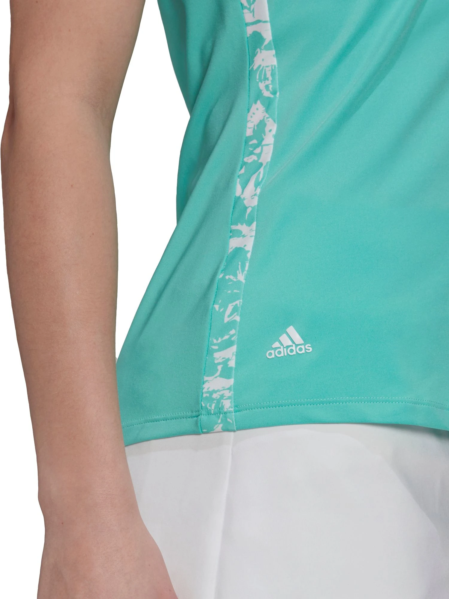 Adidas Women's Ultimate365 Sleeveless Golf Polo Acid Mint 6 Adidas Women's Ultimate365 Sleeveless Golf Polo Acid Mint - Image 4