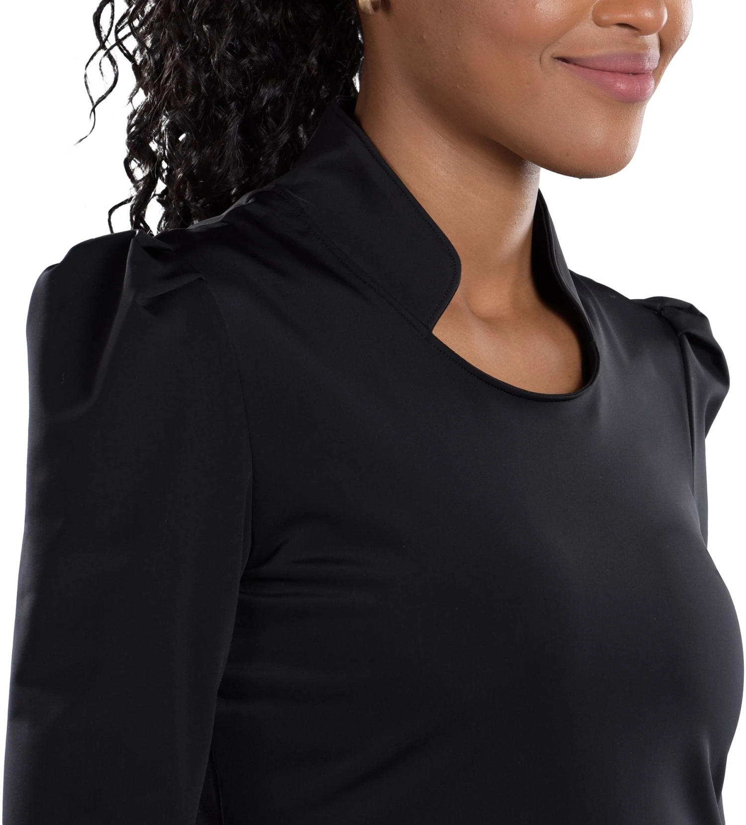 SwingDish Women's Kali Golf Top Black 6 SwingDish Women's Kali Golf Top Black - Image 4