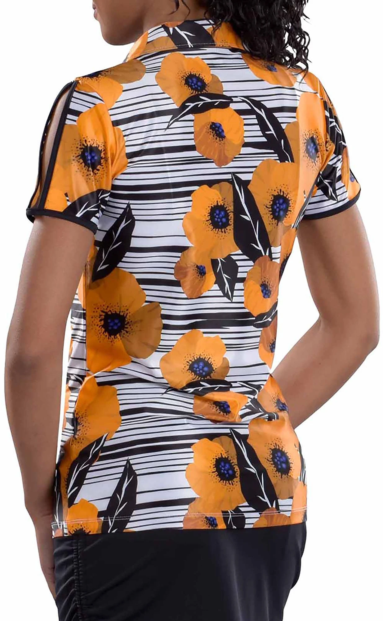 SwingDish Women's Dorothy Printed Short Sleeve Golf Top 4 SwingDish Women's Dorothy Printed Short Sleeve Golf Top - Image 2