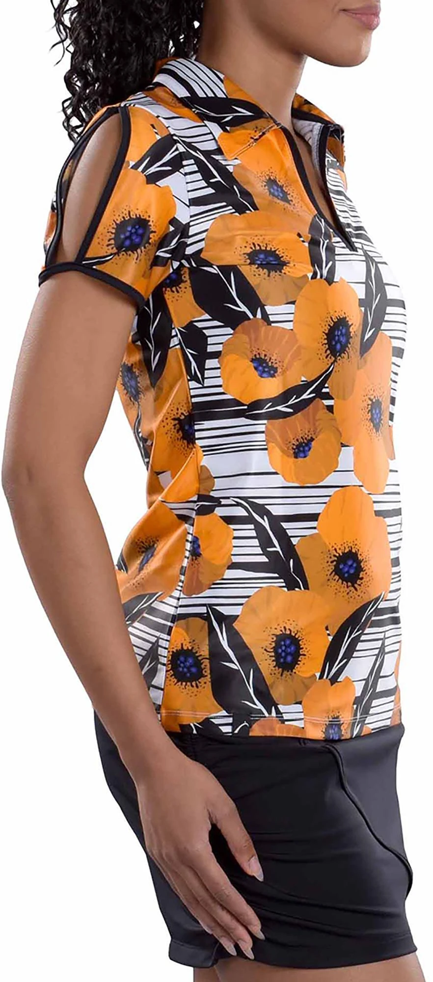 SwingDish Women's Dorothy Printed Short Sleeve Golf Top 5 SwingDish Women's Dorothy Printed Short Sleeve Golf Top - Image 3