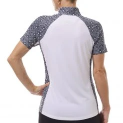 SanSoleil Women's SolCool Short Sleeve Mock Neck Shirt Sunshine Black 6 SanSoleil Women's SolCool Short Sleeve Mock Neck Shirt Sunshine Black -Golf Apparel Shop unnamed file 8954