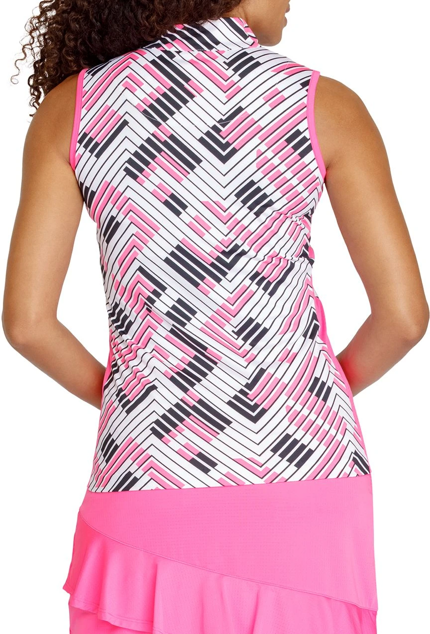Tail Women's Cindy Sleeveless Golf Polo Geo Delight 5 Tail Women's Cindy Sleeveless Golf Polo Geo Delight - Image 3