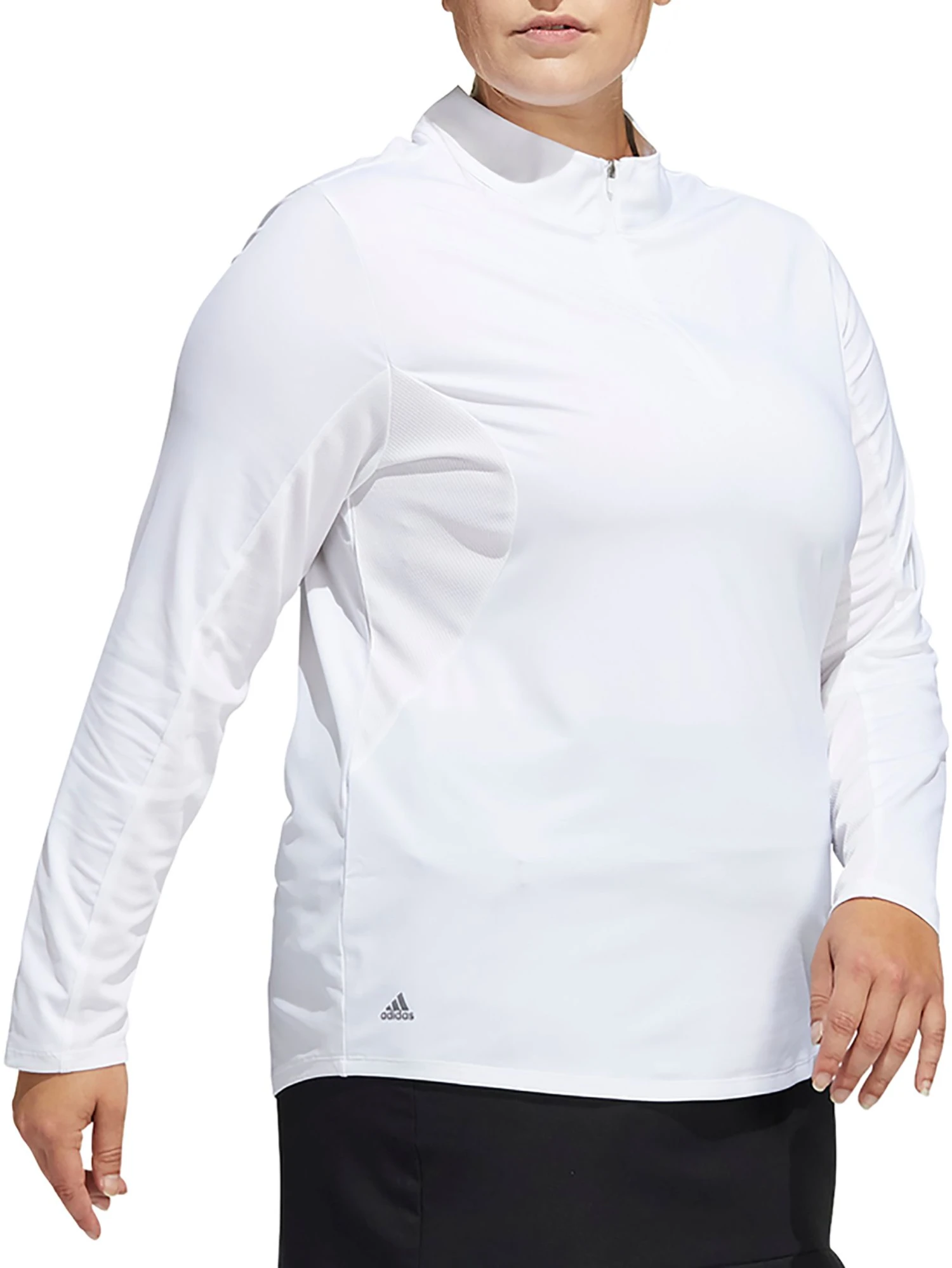 Adidas Women's Sun Protection Long Sleeve Golf Shirt White 3 Adidas Women's Sun Protection Long Sleeve Golf Shirt White