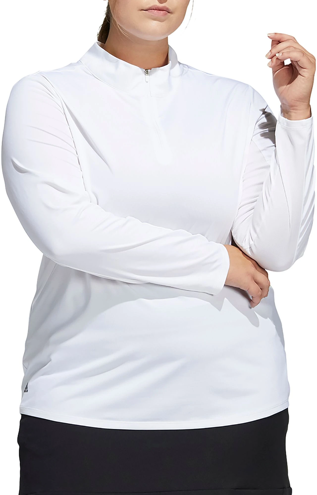 Adidas Women's Sun Protection Long Sleeve Golf Shirt White 6 Adidas Women's Sun Protection Long Sleeve Golf Shirt White - Image 4