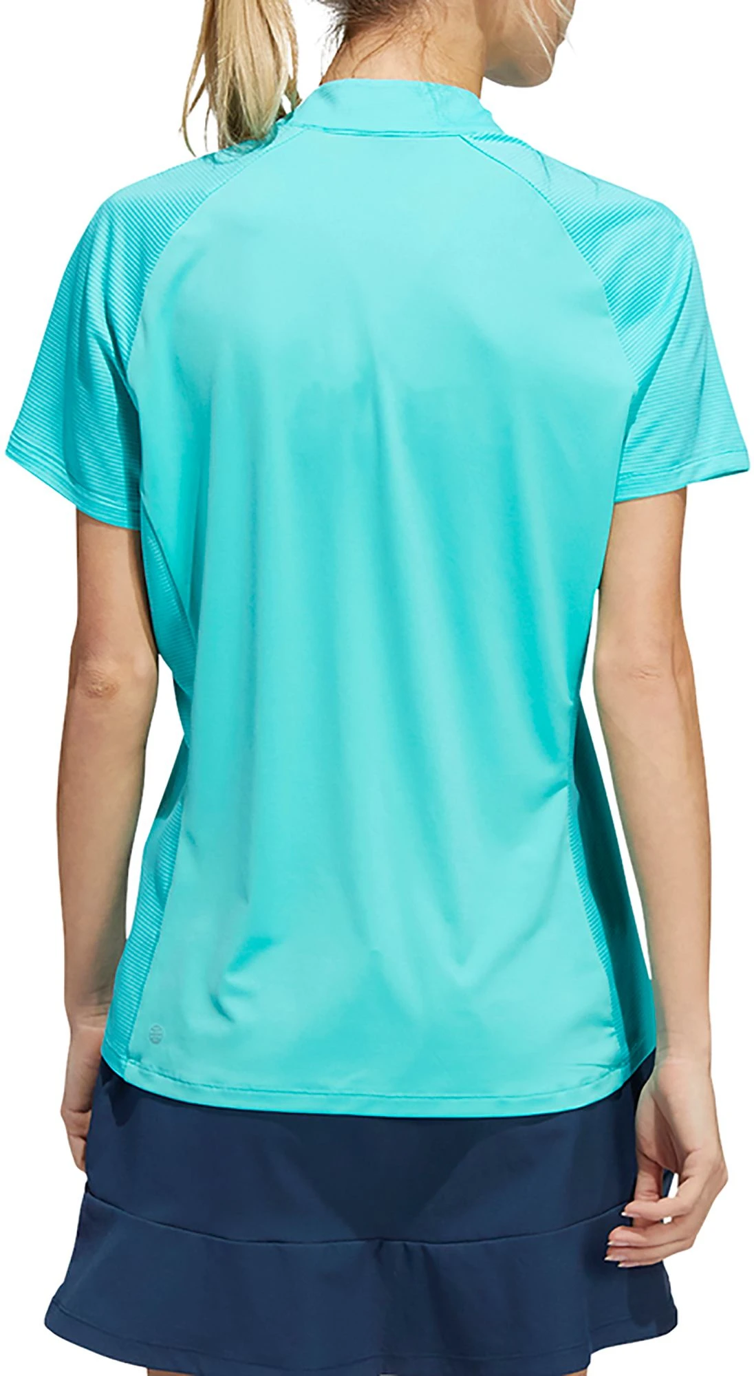 Adidas Women's 1/4 Zip Mock Neck Golf Polo Semi Mint Rush 4 Adidas Women's 1/4 Zip Mock Neck Golf Polo Semi Mint Rush - Image 2