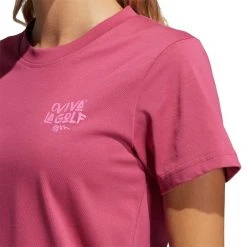 Adidas Women's Viva La Golf Graphic T-Shirt Wild Pink -Golf Apparel Shop unnamed file 9018
