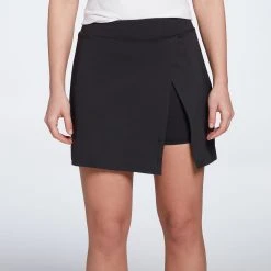 Calia Women's Golf 16" Sculpt Overlap High Waisted Skort Pure Black