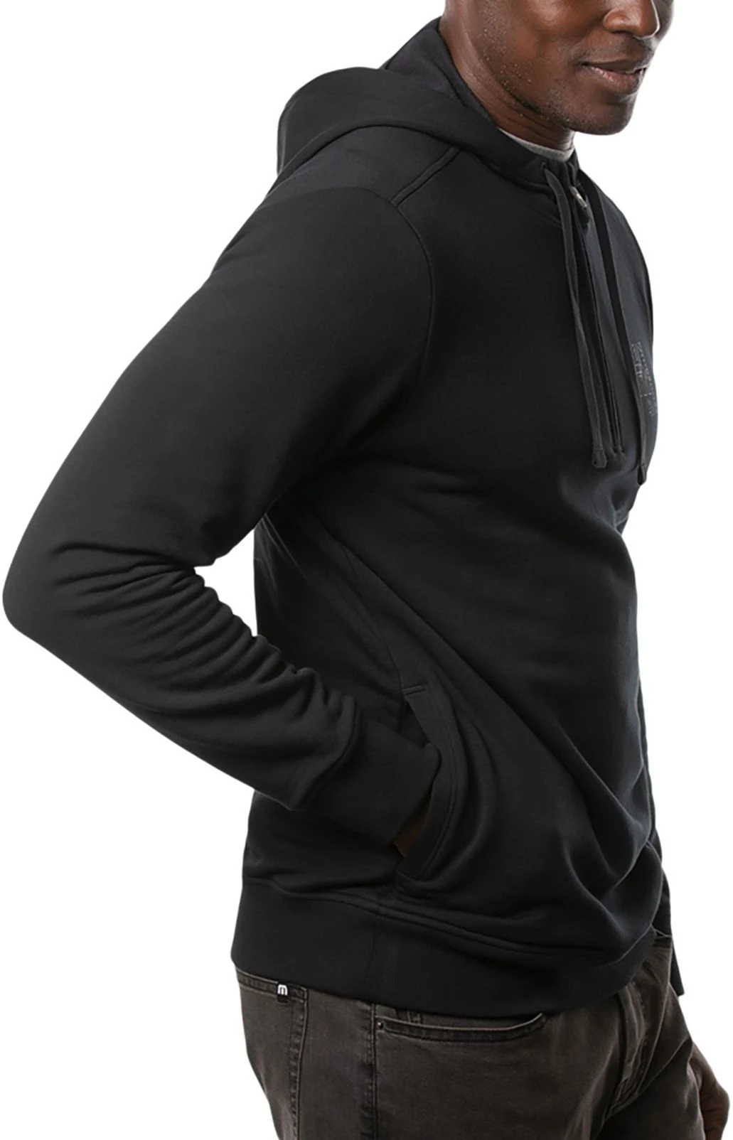TravisMathew Men's You're Bluffing 1/4 Zip Golf Hoodie Black 5 TravisMathew Men's You're Bluffing 1/4 Zip Golf Hoodie Black - Image 3