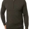 TravisMathew Men's Glacial 1/4 Zip Golf Pullover Heather Dark Grey -Golf Apparel Shop unnamed file 9063