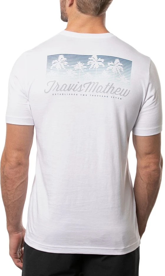 TravisMathew Men's Big Mouth Bass Golf T-Shirt White 4 TravisMathew Men's Big Mouth Bass Golf T-Shirt White - Image 2