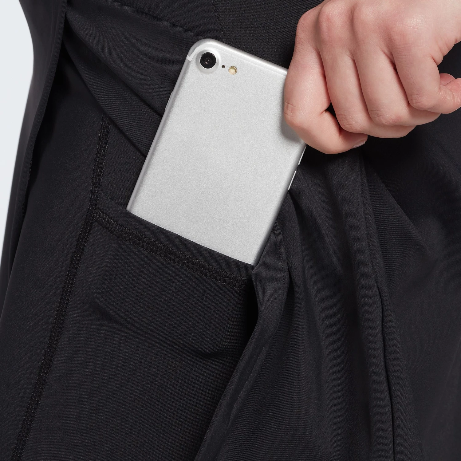 Calia Women's Golf 16" Sculpt Overlap High Waisted Skort Pure Black 7 Calia Women's Golf 16" Sculpt Overlap High Waisted Skort Pure Black - Image 5