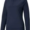 PUMA Women's Mesh 1/4 Zip Golf Pullover Navy Blazer 2 PUMA Women's Mesh 1/4 Zip Golf Pullover Navy Blazer -Golf Apparel Shop unnamed file 9098