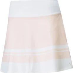 PUMA Women's PWRSHAPE Stripe 16''-18'' Golf Skirt Cloud Pink