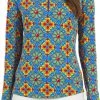 IBKUL Women's Long Sleeve 1/4 Scarlet Print Zip Mock Neck Golf Polo Scarlet Turq Multi 1 IBKUL Women's Long Sleeve 1/4 Scarlet Print Zip Mock Neck Golf Polo Scarlet Turq Multi -Golf Apparel Shop unnamed file 9174