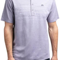TravisMathew Men's Good Good Golf Polo Heather Purple Sage