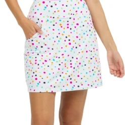 IBKUL Women's 18" Evelyn Print Golf Skort Evelyn White Multi