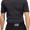 Adidas Men's Statement Seamless Primeknit Golf Polo Carbon/black