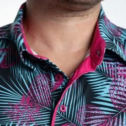 Breakfast Balls Men's Miami Vice All Day Golf Polo Black/pink 7 Breakfast Balls Men's Miami Vice All Day Golf Polo Black/pink -Golf Apparel Shop unnamed file 9306