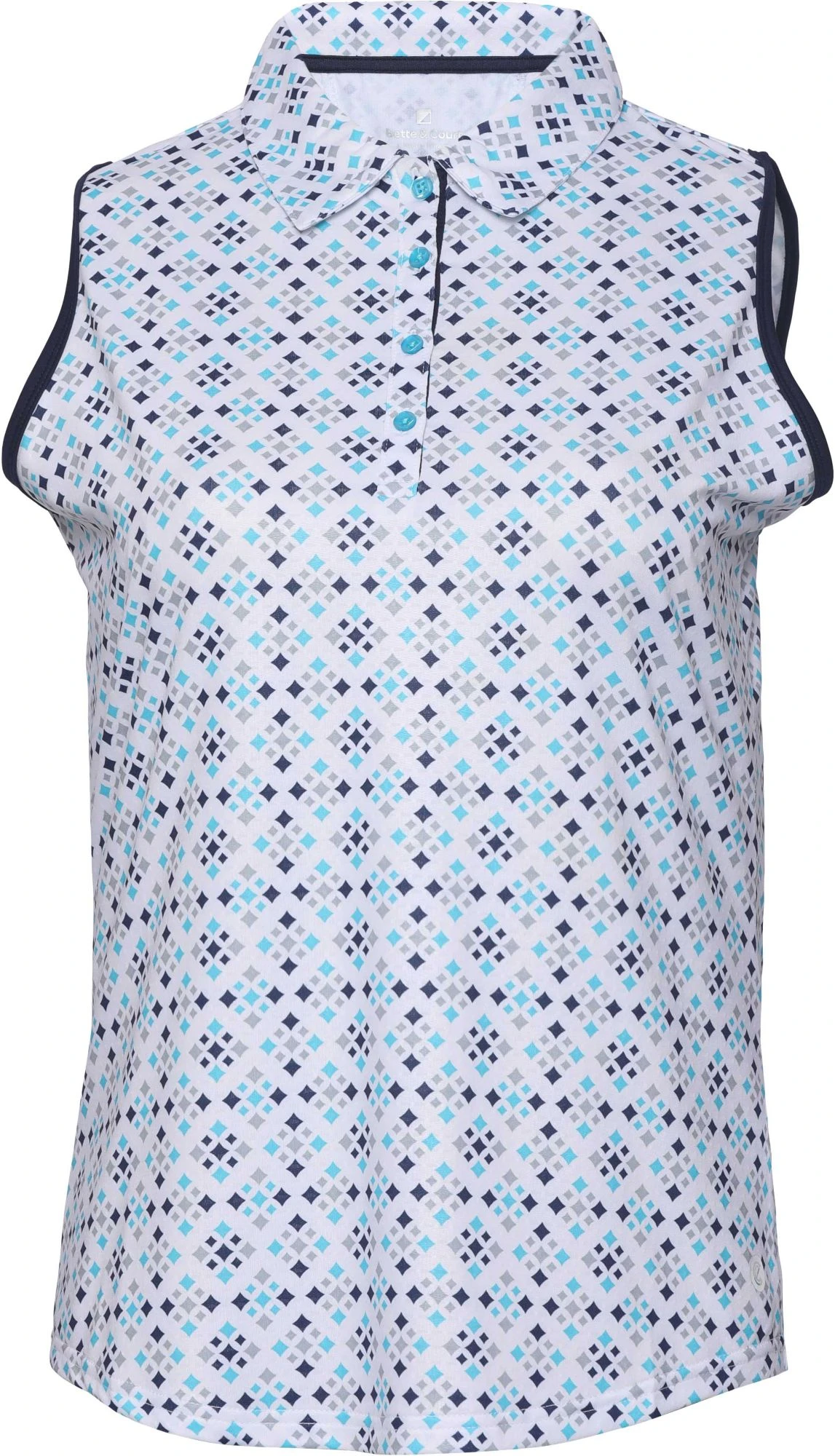 Bette & Court Women's Activate Sleeveless Golf Polo White 3 Bette & Court Women's Activate Sleeveless Golf Polo White