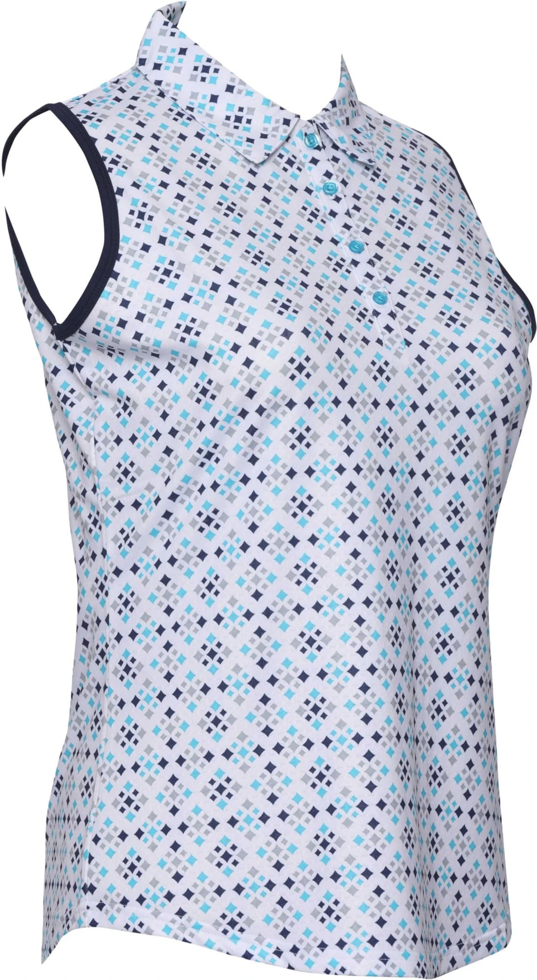 Bette & Court Women's Activate Sleeveless Golf Polo White 4 Bette & Court Women's Activate Sleeveless Golf Polo White - Image 2