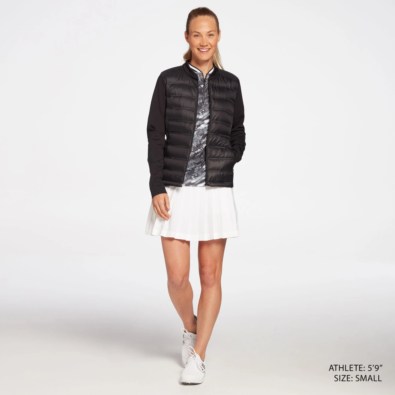 Slazenger Women's Hybrid Quilted Golf Jacket Black 4 Slazenger Women's Hybrid Quilted Golf Jacket Black - Image 2