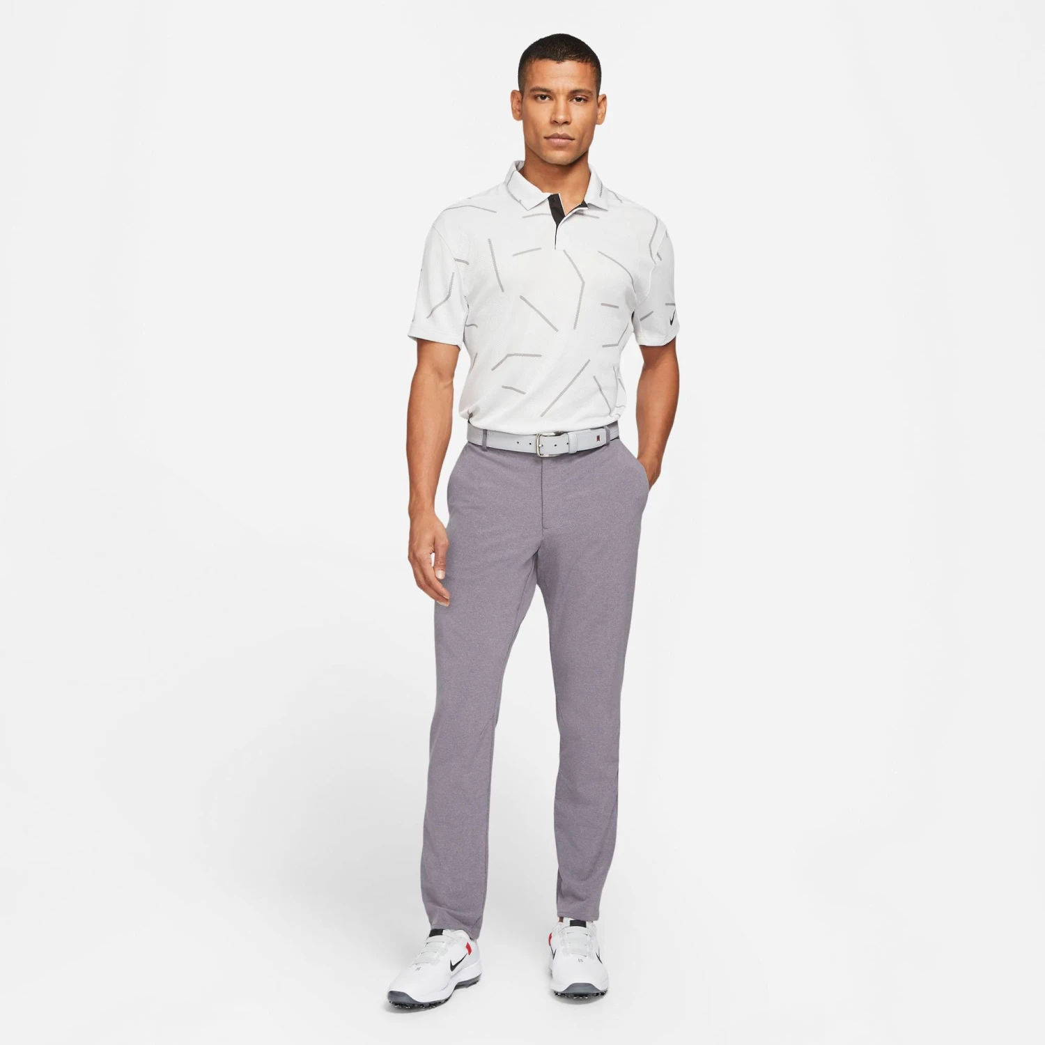 Nike Men's Tiger Woods Dri-FIT Course Golf Polo Photon Dust 4 Nike Men's Tiger Woods Dri-FIT Course Golf Polo Photon Dust - Image 2