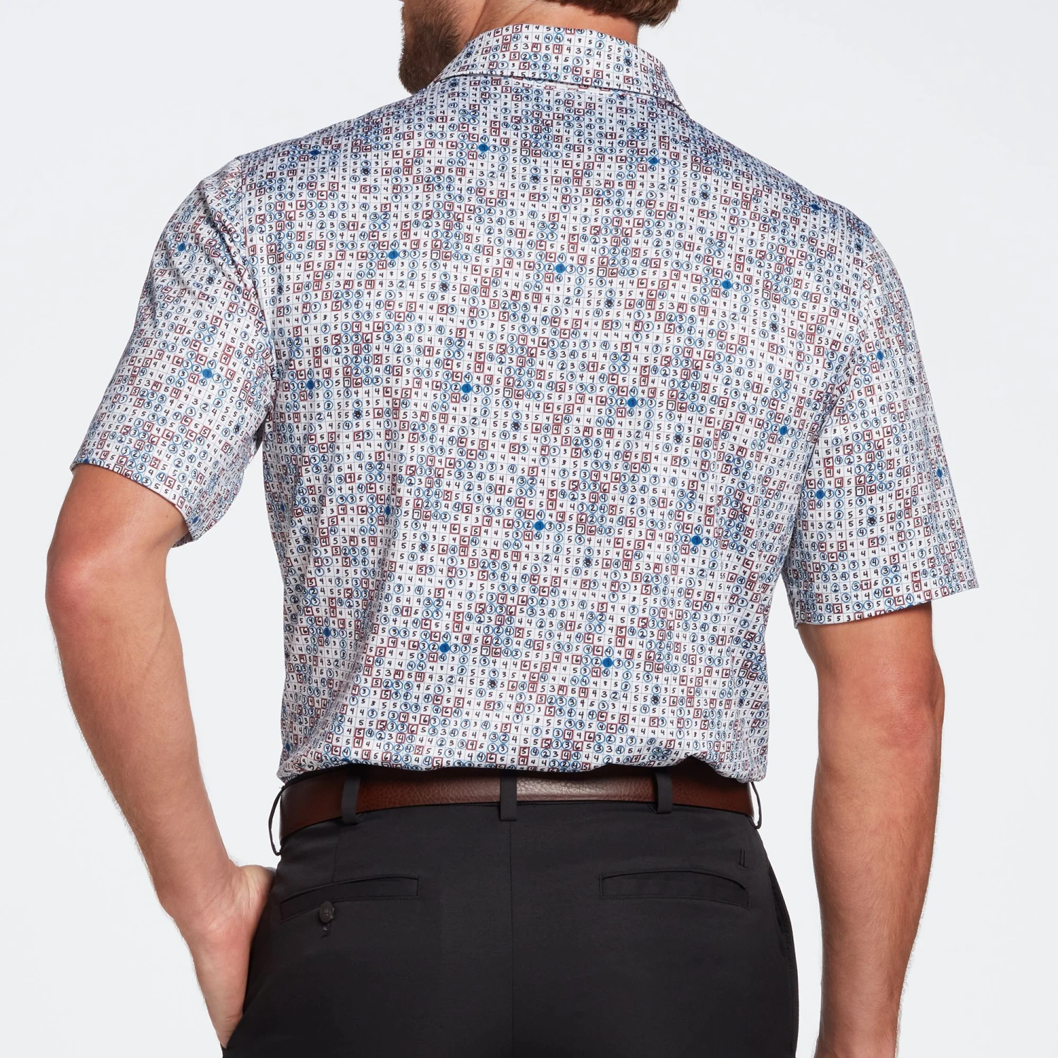 Walter Hagen Men's Perfect 11 Scorecard Print Golf Polo Score Card White 5 Walter Hagen Men's Perfect 11 Scorecard Print Golf Polo Score Card White - Image 3