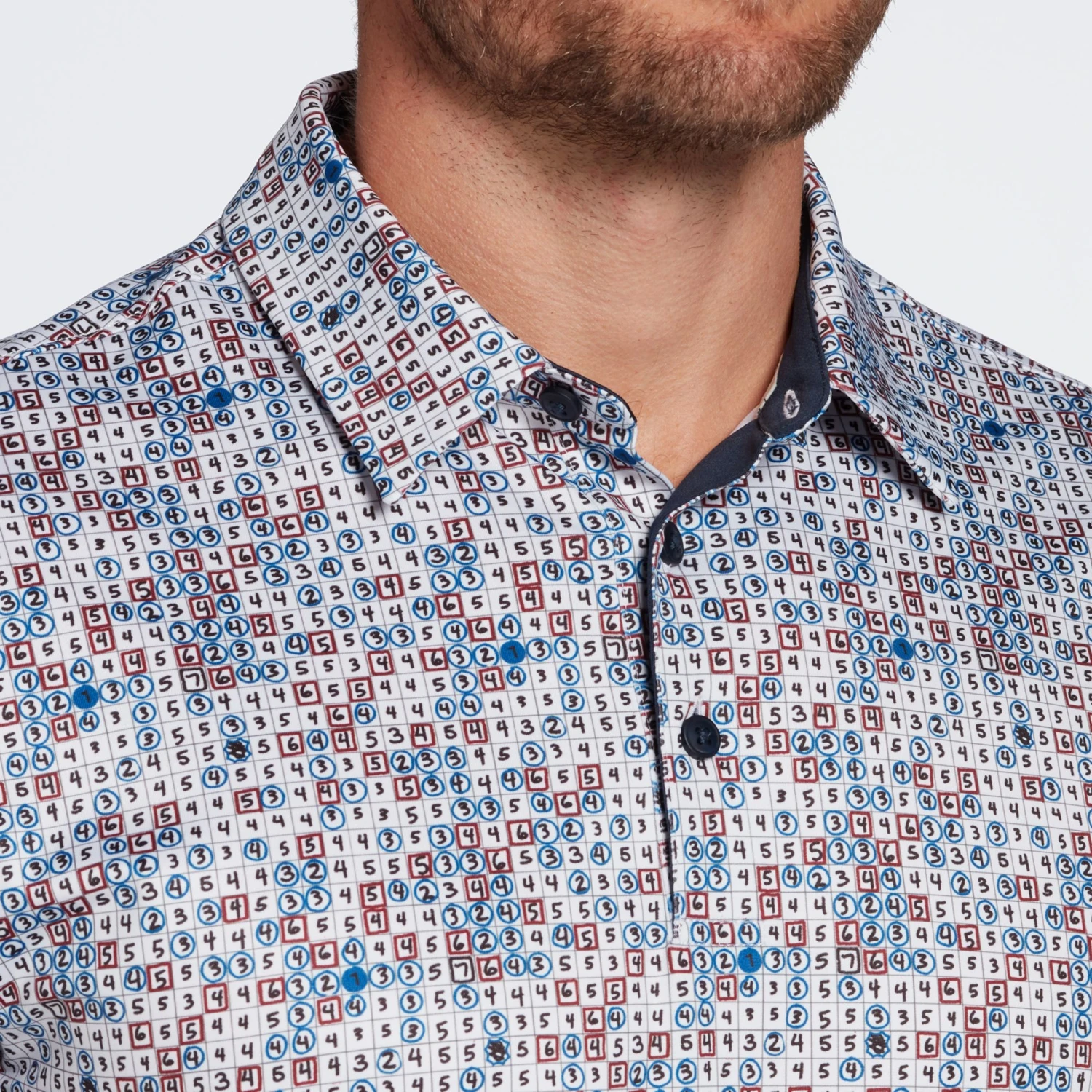 Walter Hagen Men's Perfect 11 Scorecard Print Golf Polo Score Card White 7 Walter Hagen Men's Perfect 11 Scorecard Print Golf Polo Score Card White - Image 5