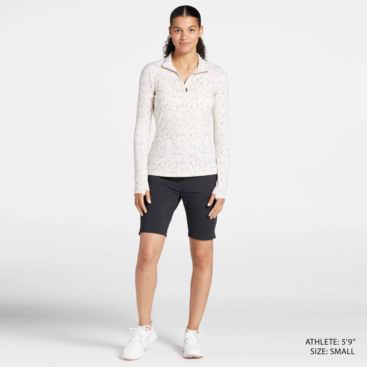 CALIA Women's UV Long Sleeve 1/2 Zip Golf Shirt Soft Clouds Lilac 4 CALIA Women's UV Long Sleeve 1/2 Zip Golf Shirt Soft Clouds Lilac - Image 2