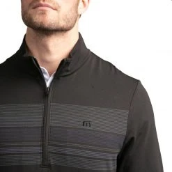 TravisMathew Men's Wow 1/2 Zip Golf Pullover Black -Golf Apparel Shop unnamed file 9404