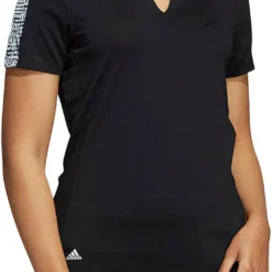 Adidas Women's Ultimate365 Primegreen Golf Polo Black/halo Mint