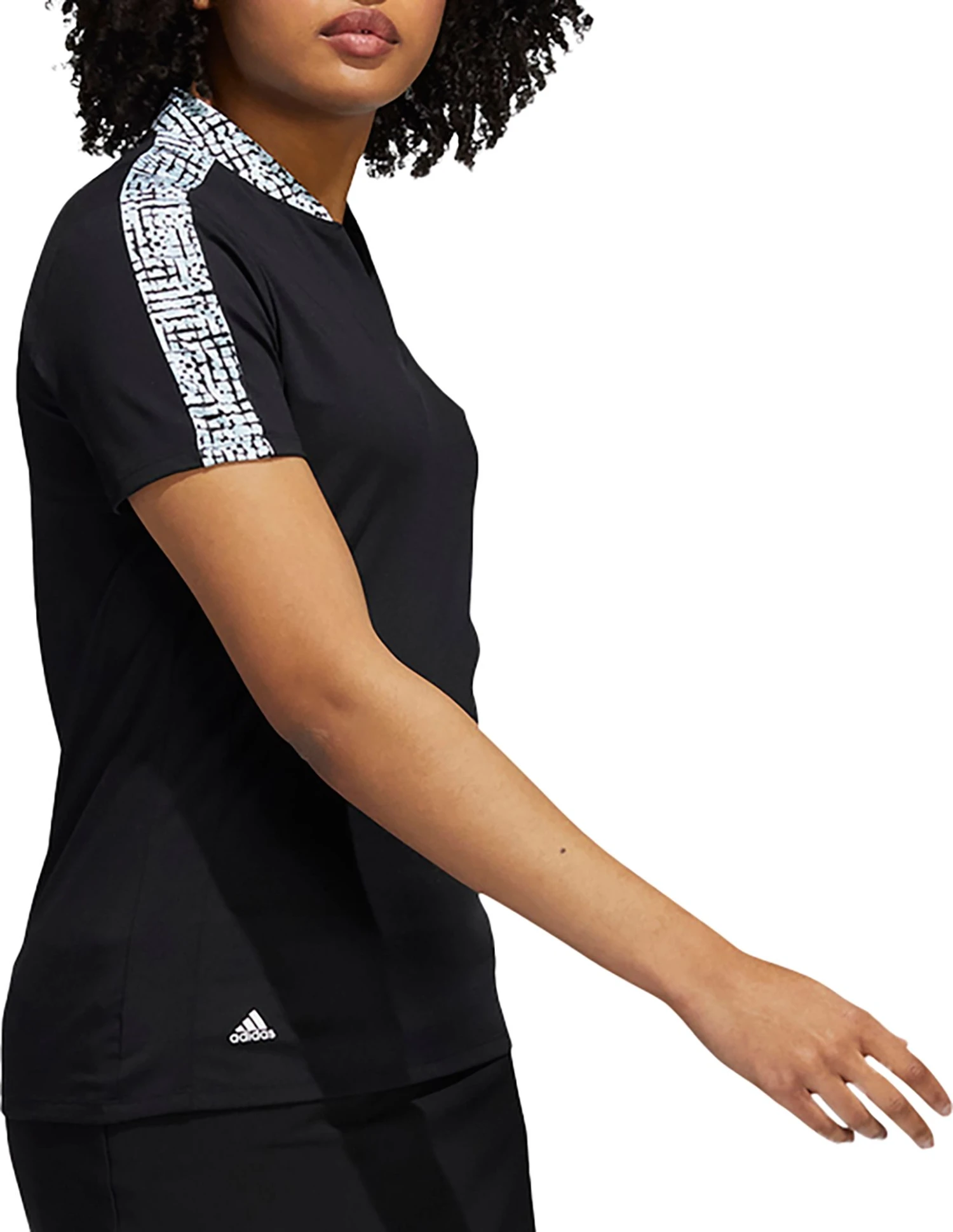 Adidas Women's Ultimate365 Primegreen Golf Polo Black/halo Mint 5 Adidas Women's Ultimate365 Primegreen Golf Polo Black/halo Mint - Image 3