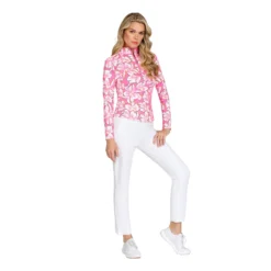 Tail Women's Olive Long Sleeve Golf Polo Sugar Blossoms 7 Tail Women's Olive Long Sleeve Golf Polo Sugar Blossoms -Golf Apparel Shop unnamed file 9446