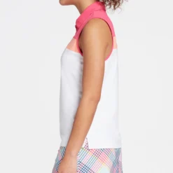 Lady Hagen Women's Tropical Color Blocked Sleeveless Golf Polo Breezy Pink 9 Lady Hagen Women's Tropical Color Blocked Sleeveless Golf Polo Breezy Pink -Golf Apparel Shop unnamed file 9488