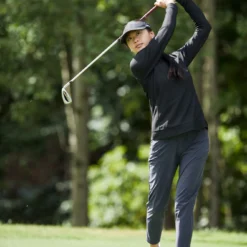 Slazenger Women's Tech Pull On Golf Pants Dark Grey -Golf Apparel Shop unnamed file 9501