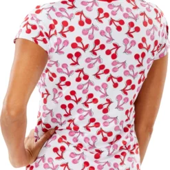 Nancy Lopez Golf Nancy Lopez Women's Cherry Short Sleeve Golf Polo Lemon Multi -Golf Apparel Shop unnamed file 9506