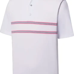 FootJoy Men's Double Band Lisle Knit Collar Golf Polo White