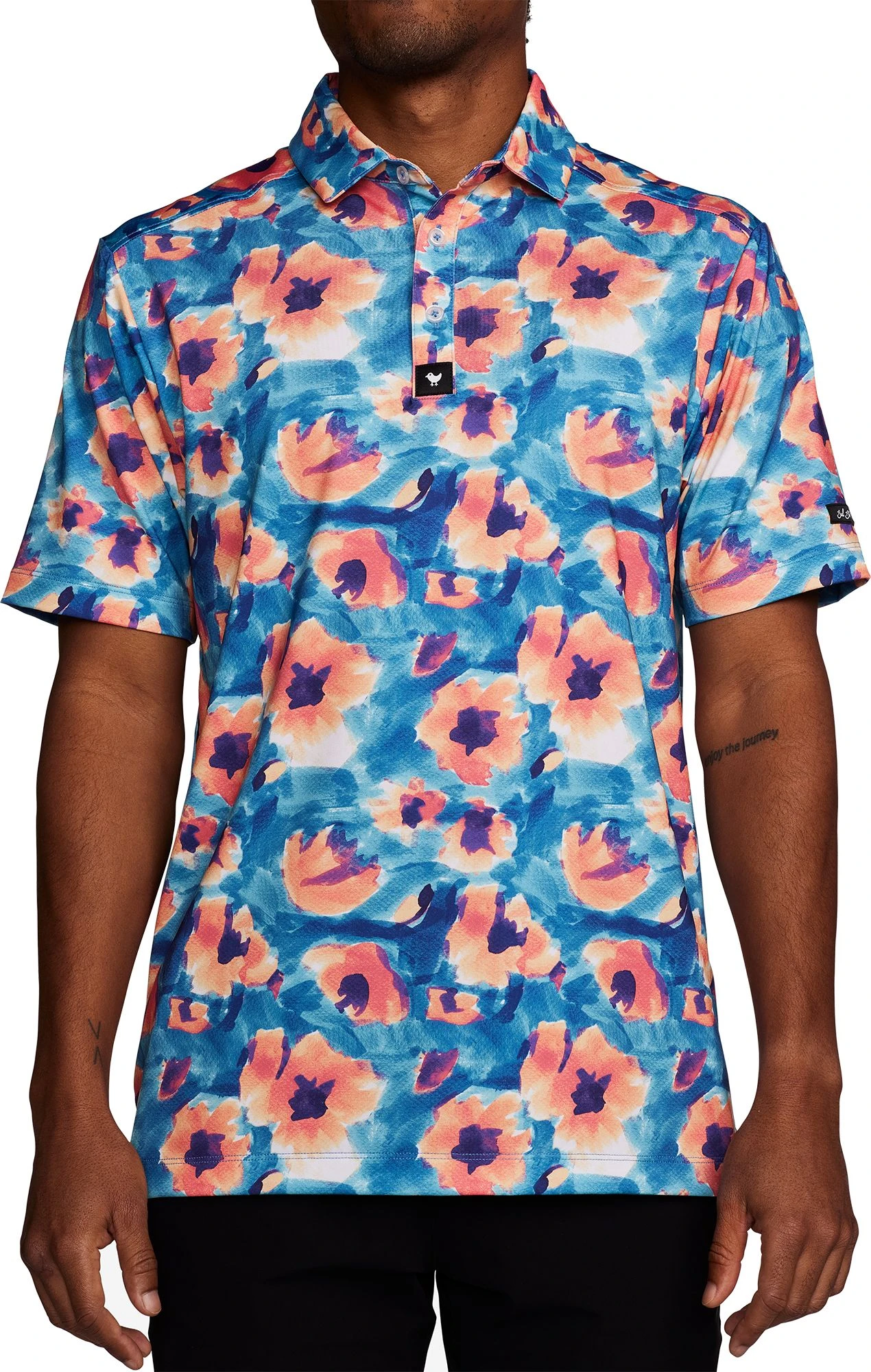 Bad Birdie Men's Woodstock Golf Polo Woodstock Print 3 Bad Birdie Men's Woodstock Golf Polo Woodstock Print