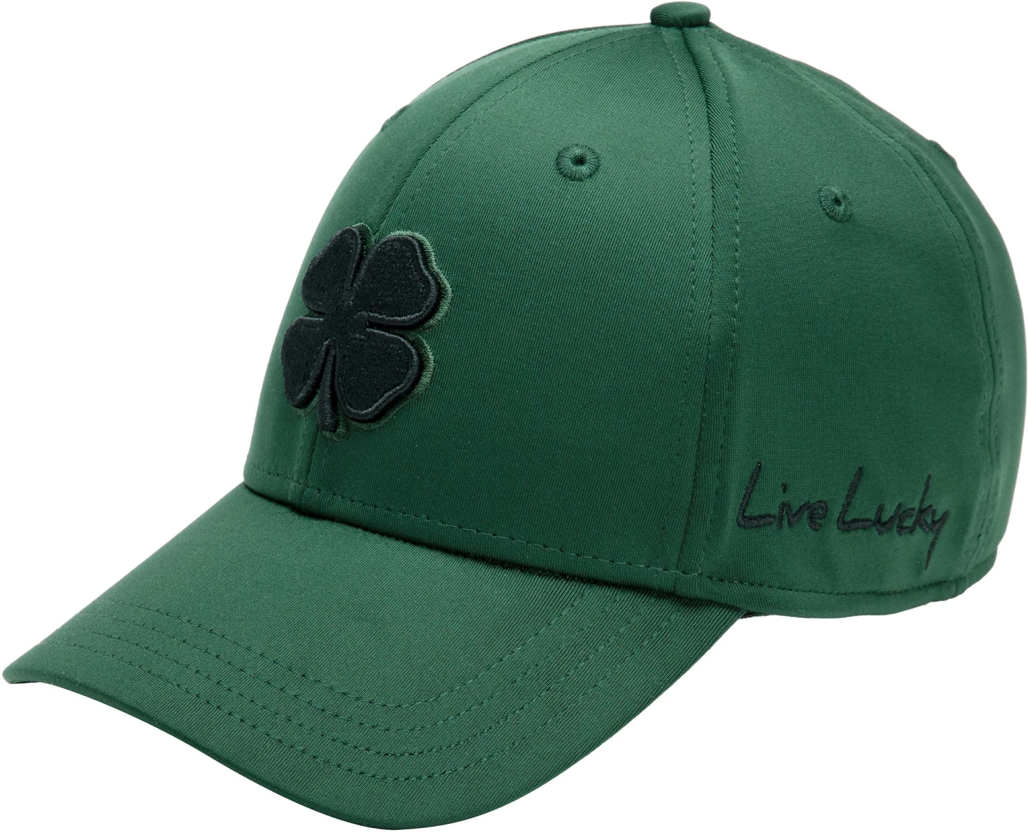 Black Clover Men's Premium Clover 53 Fitted Golf Hat Kelly Green 6 Black Clover Men's Premium Clover 53 Fitted Golf Hat Kelly Green - Image 4
