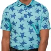 Waggle Men's Turtle Time Golf Polo Teal/navy -Golf Apparel Shop unnamed file 9663