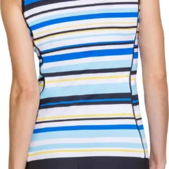 Tail Women's Sleeveless Funnel Neck Shirt Blue Stripe 6 Tail Women's Sleeveless Funnel Neck Shirt Blue Stripe -Golf Apparel Shop unnamed file 9670