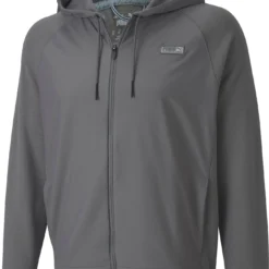 PUMA Men's Runway Full Zip Golf Hoodie Quiet Shade Heather