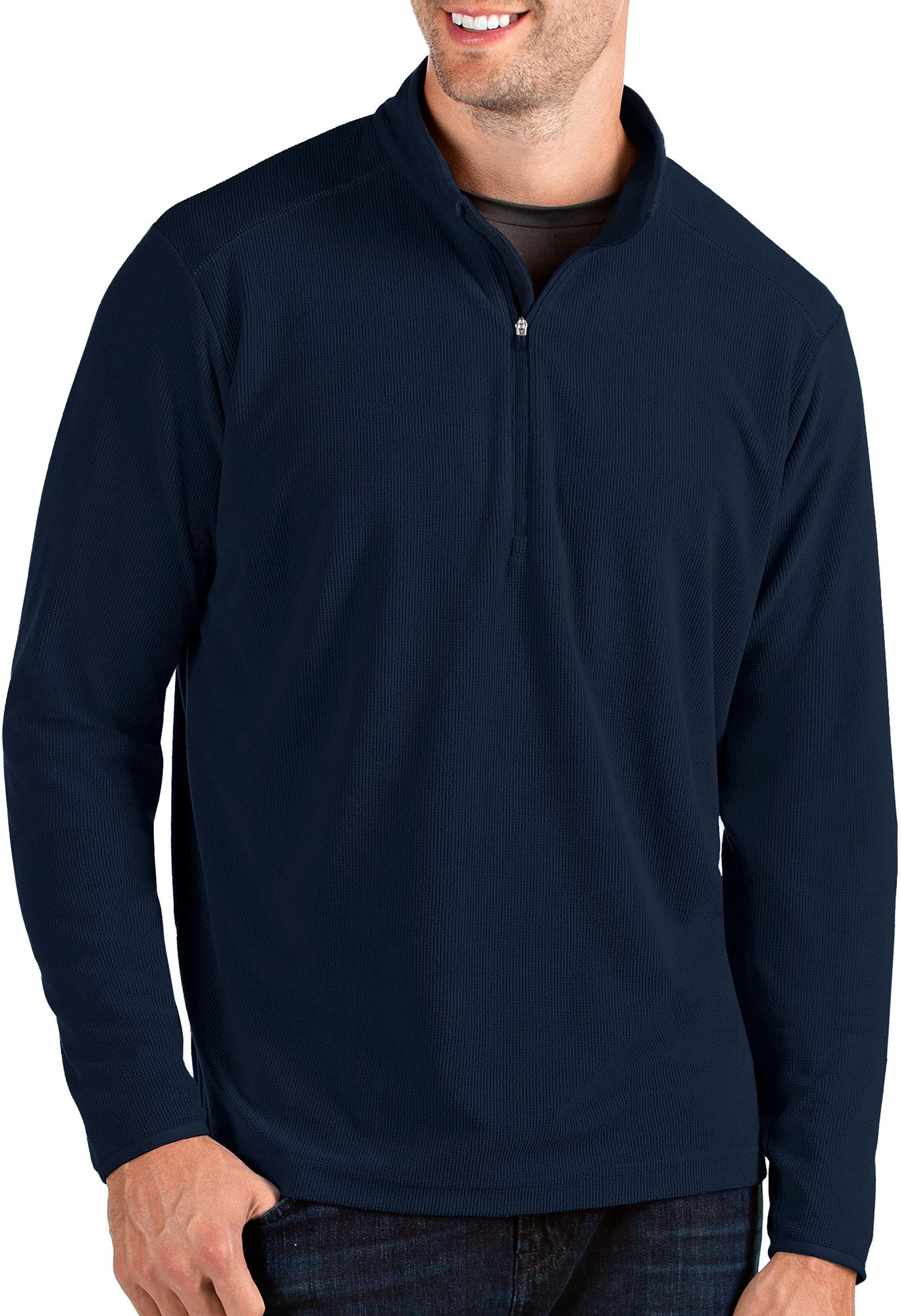 Antigua Men's Glacier 1/4 Zip Pullover Jacket Black 3 Antigua Men's Glacier 1/4 Zip Pullover Jacket Black